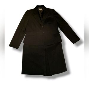 Classic Black Blazer and Skirt Set